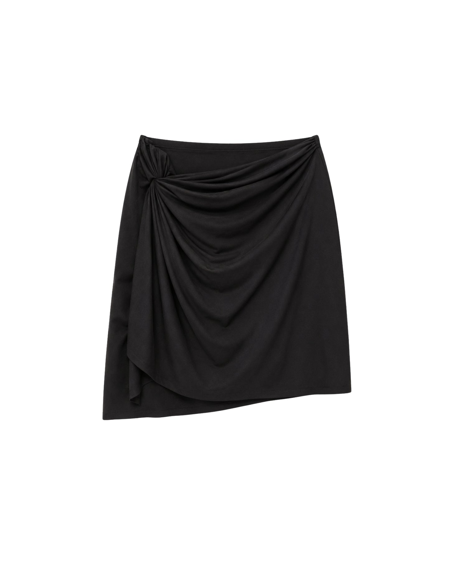BLACK KNOTTED SHORT SKIRT