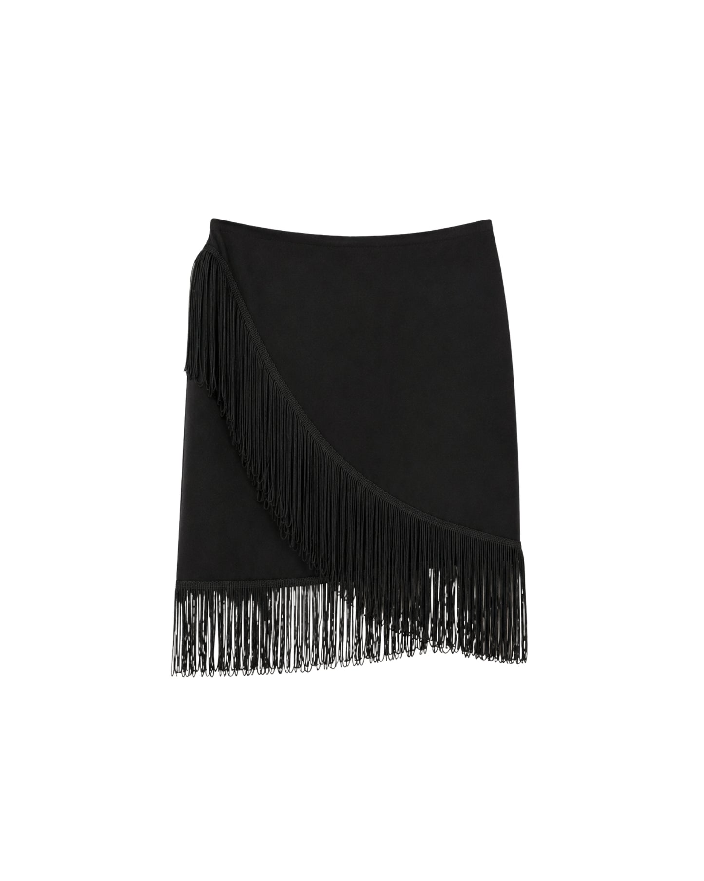 BLACK FRINGED SKIRT