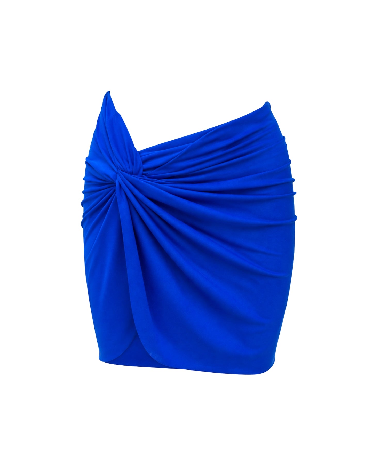 SHORT BLUE KNOTTED SKIRT