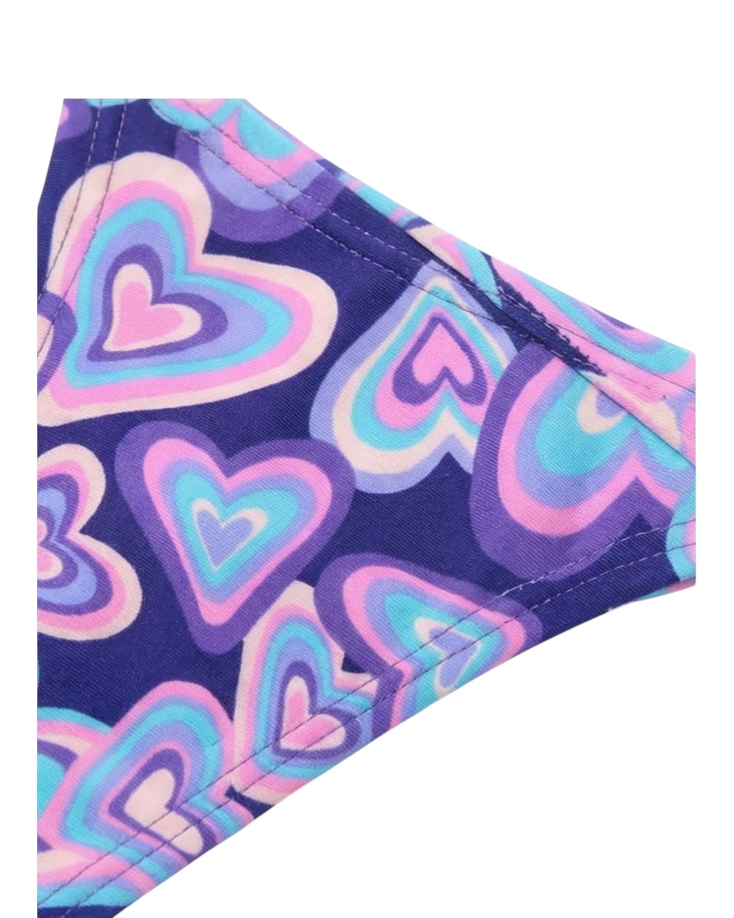MINI HEART VIOLET THONG %