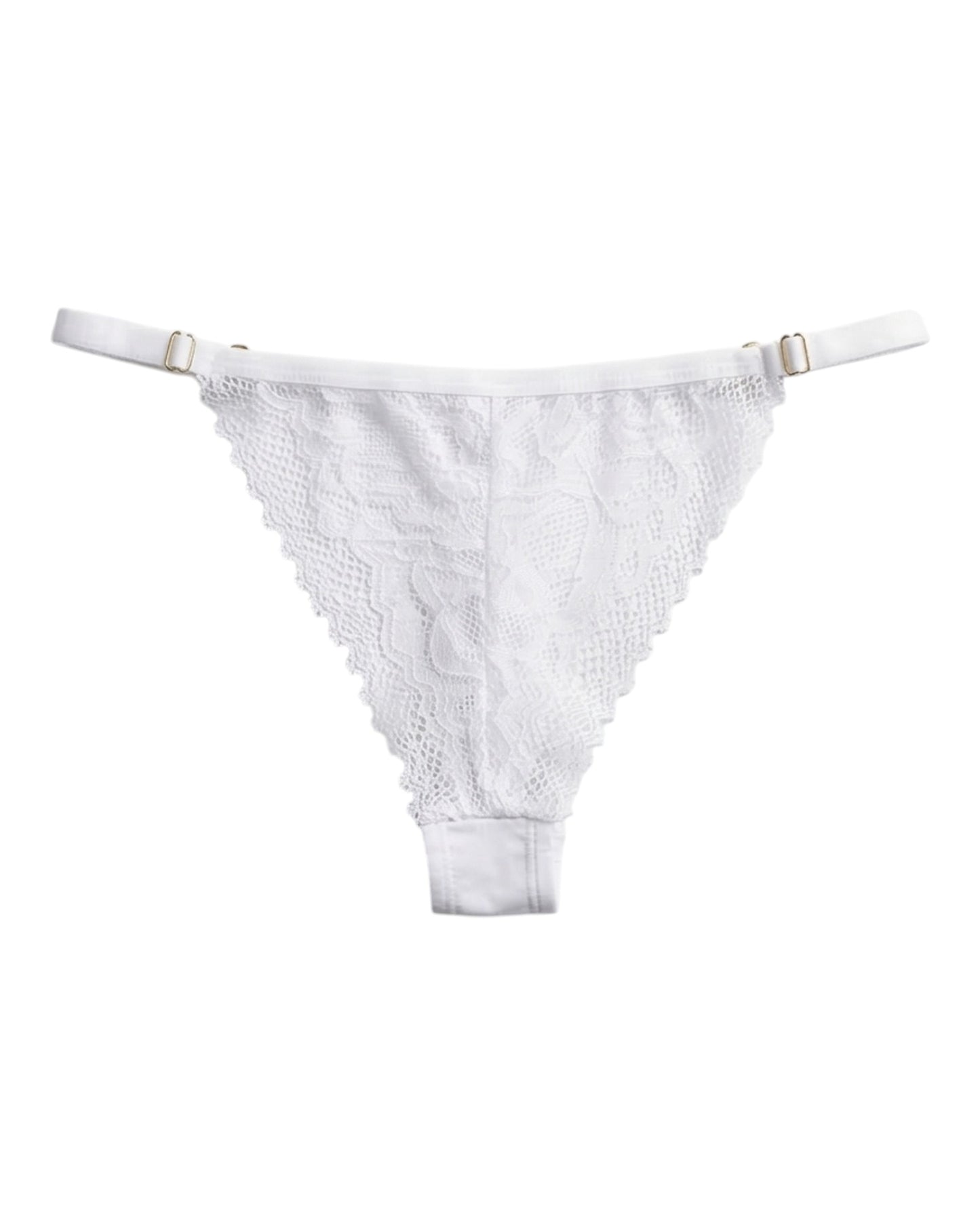 WHITE WIDE REGULAR THONG