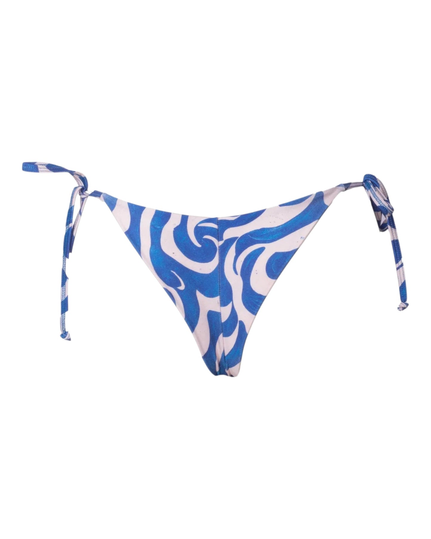 ARABESQUE BLUE TIE-SIDE BIKINI BOTTOM