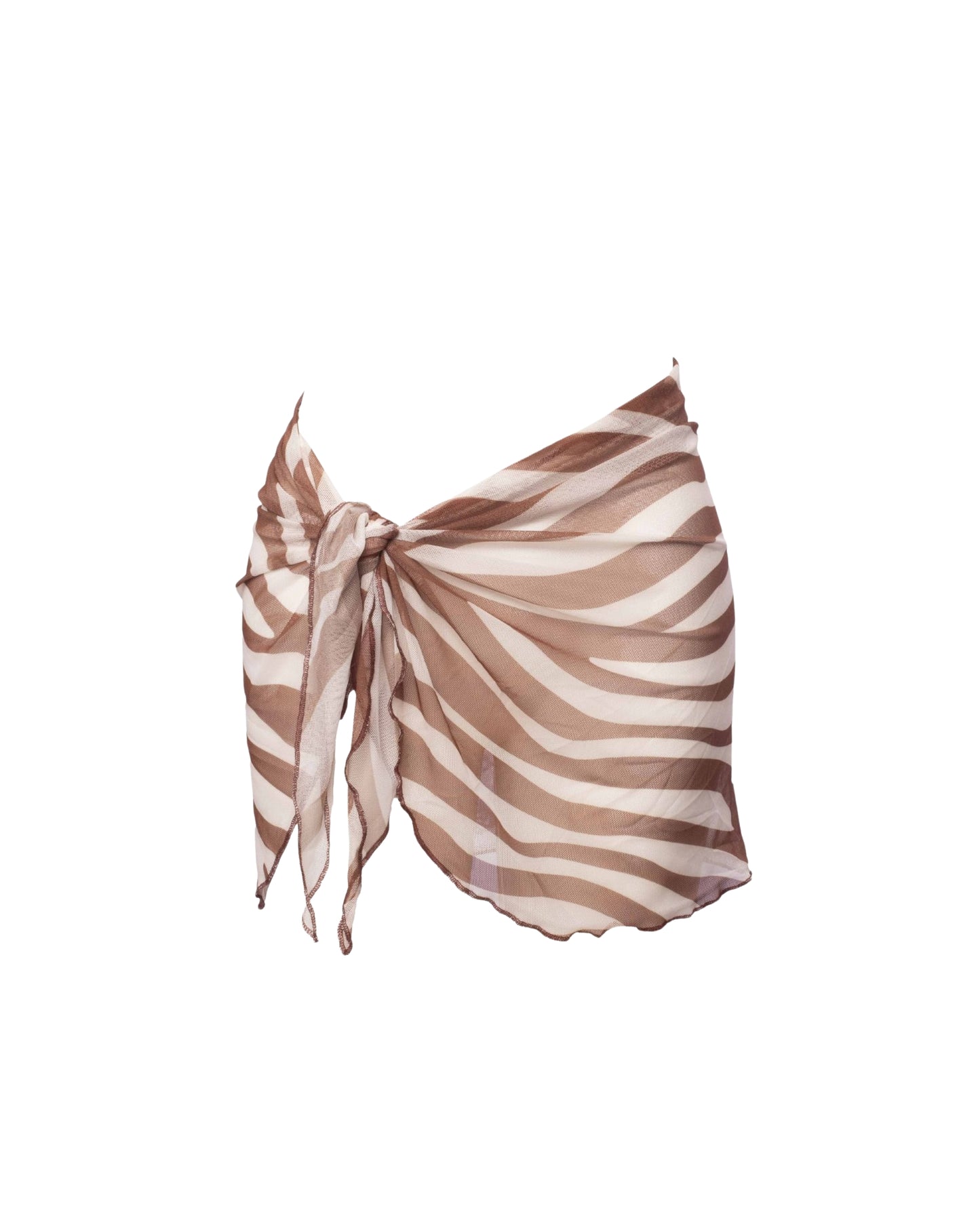 BROWN ZEBRA TULLE SKIRT