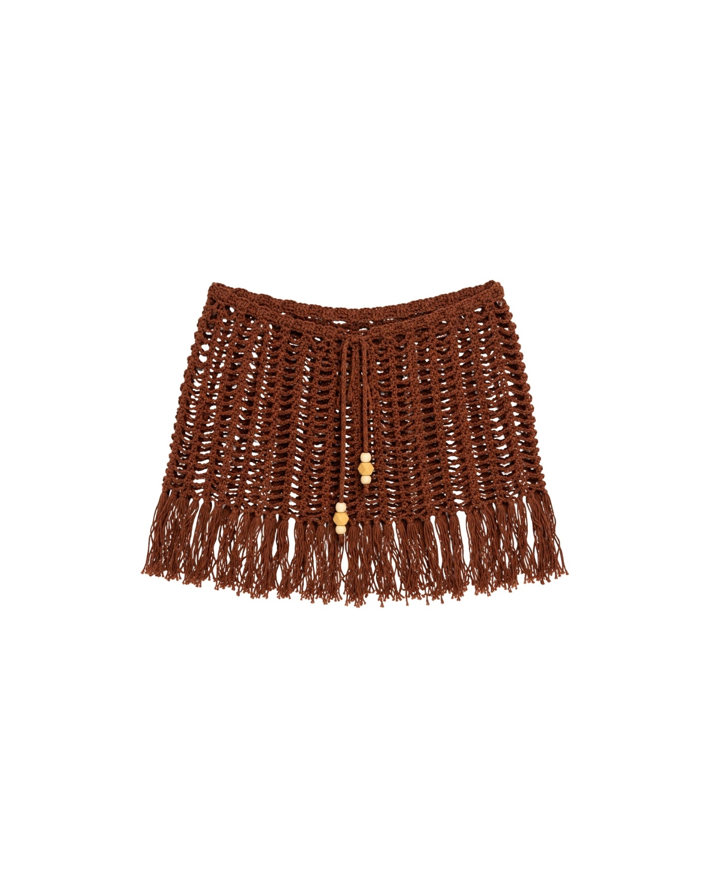 FALDA CROCHET MARRON