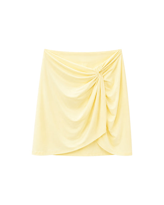 FALDA NUDO CORTA OFF WHITE