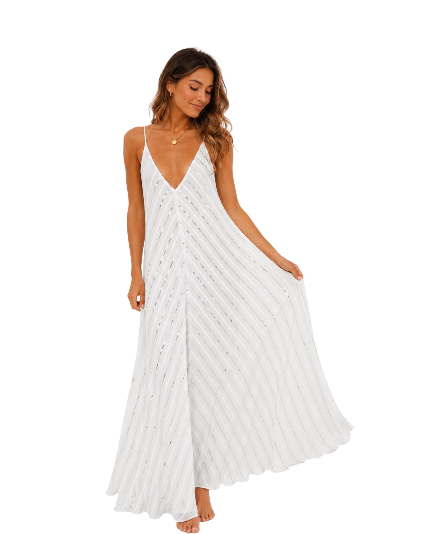 VESTIDO LENTEJUELAS BLANCO