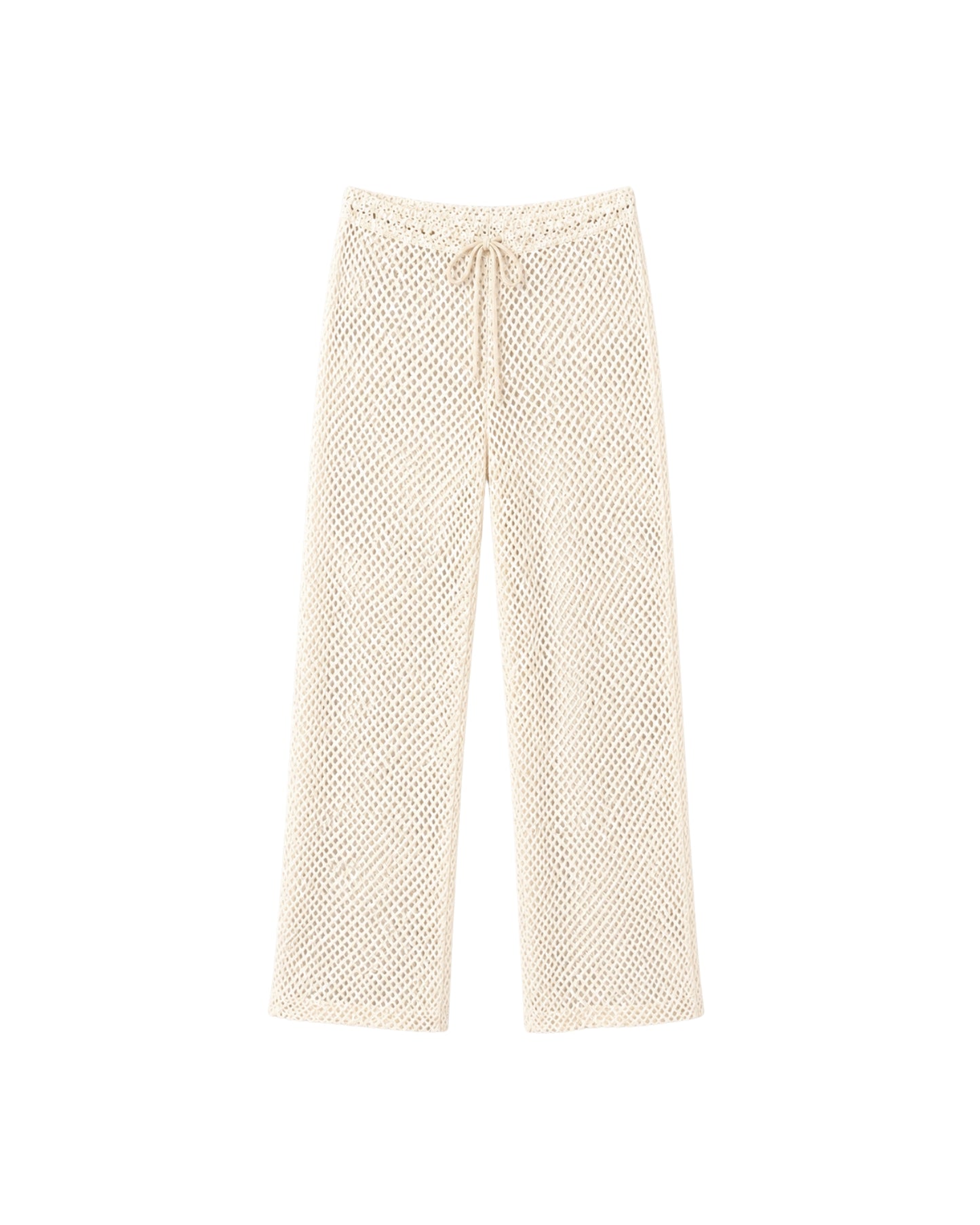 WHITE NET TROUSERS