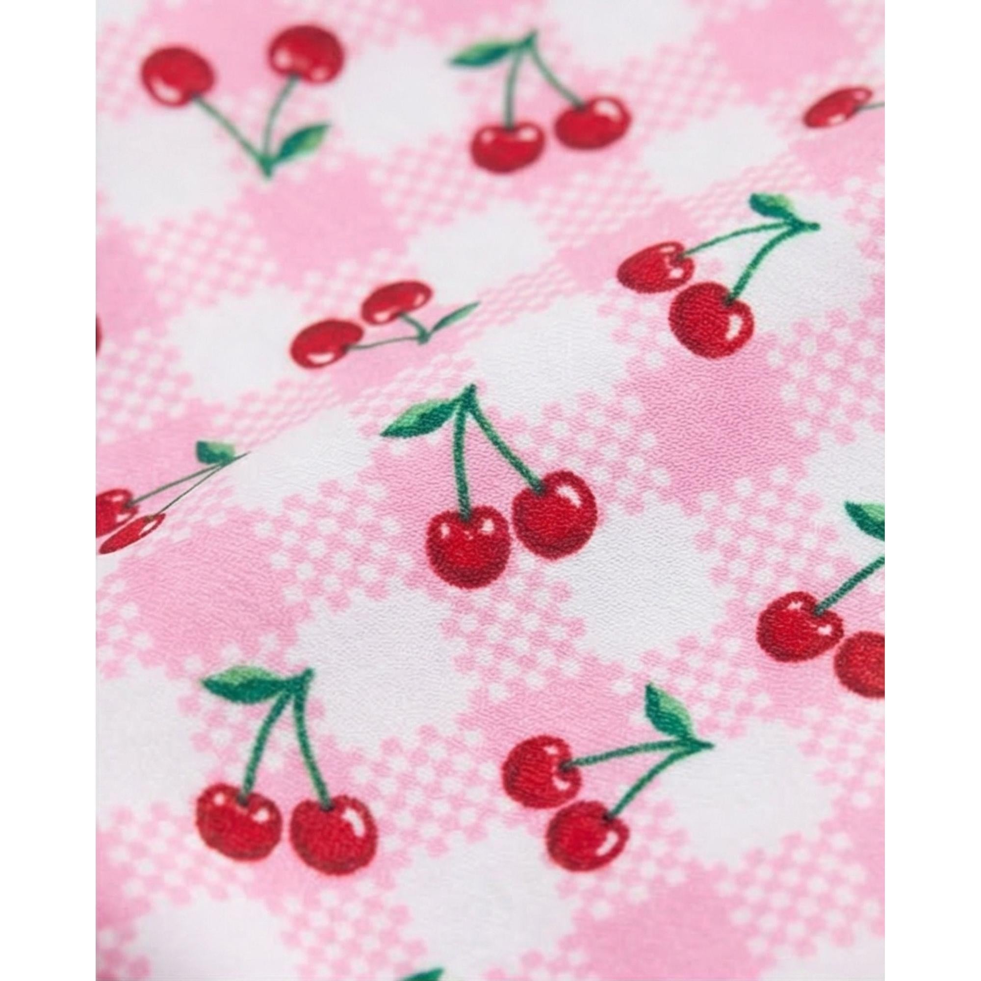 ROSE CHERRY CROP TOP %