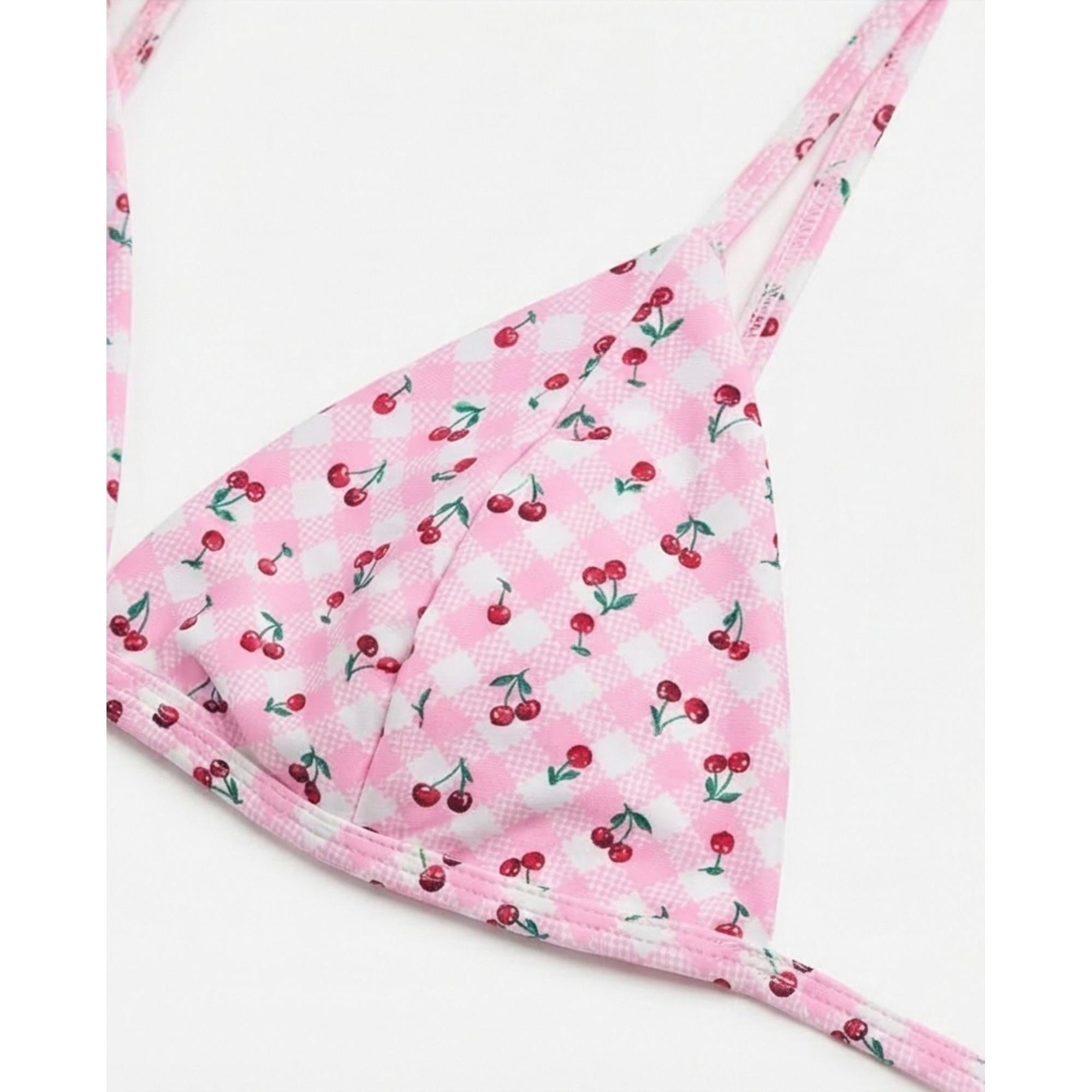 ROSE CHERRY CROP TOP %