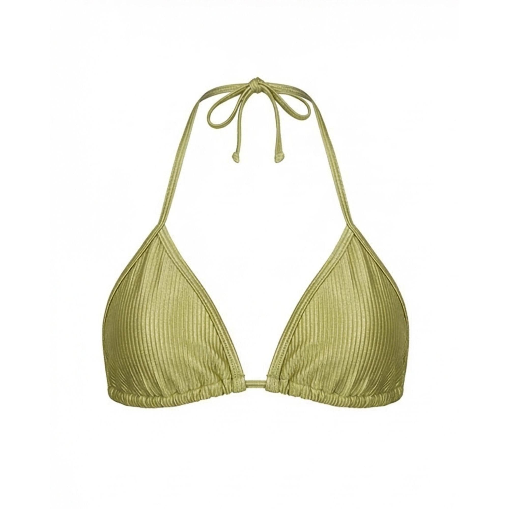 SHINY OLIVE GREEN TOP %