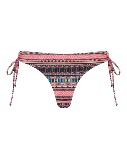 TIE-SIDE BIKINI BOTTOM FLUOR %