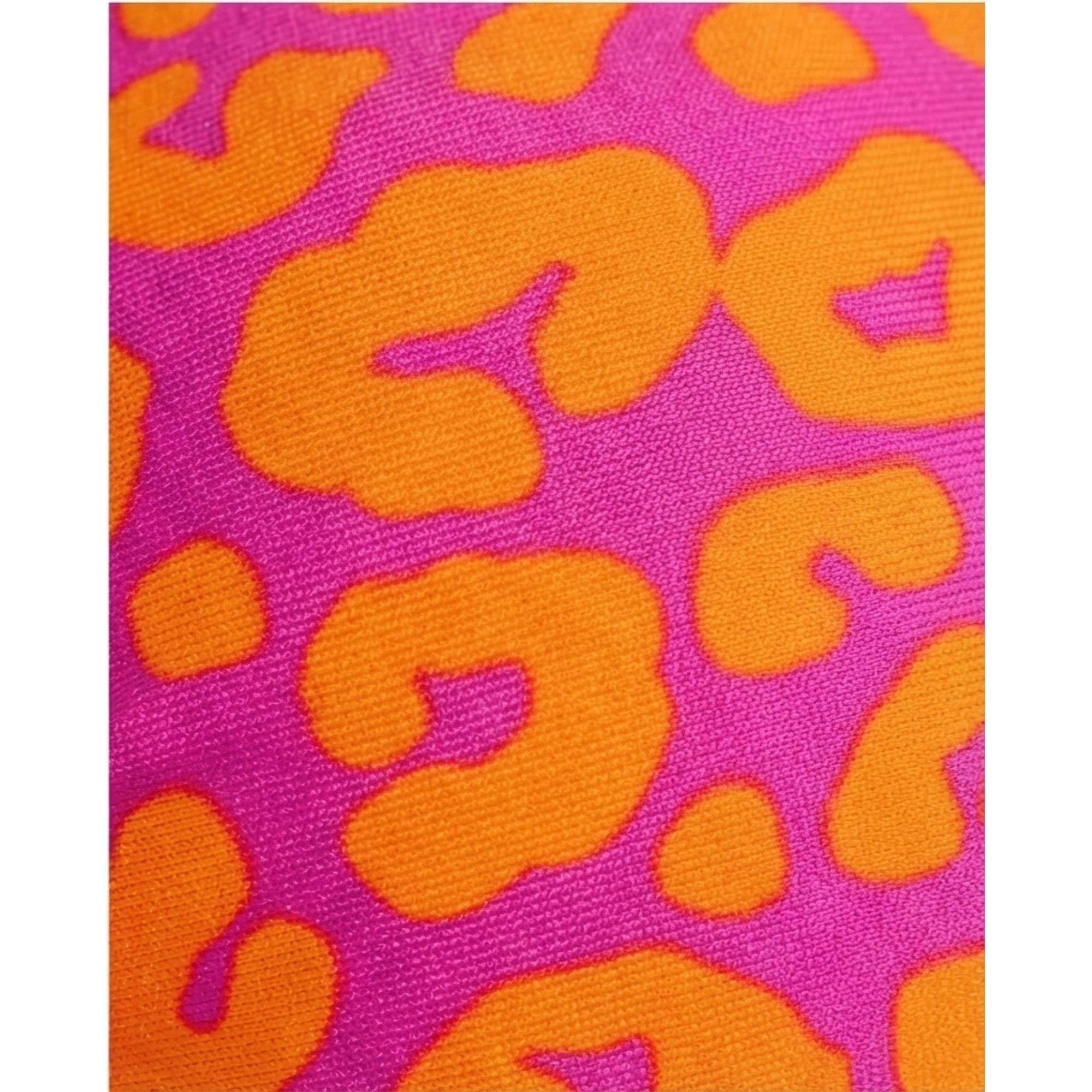 TOP CROSSED HONOR ANIMAL PRINT FUCHSIA ORANGE %