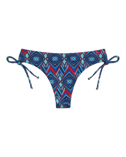 WOVEN BLUE TIE THONG %