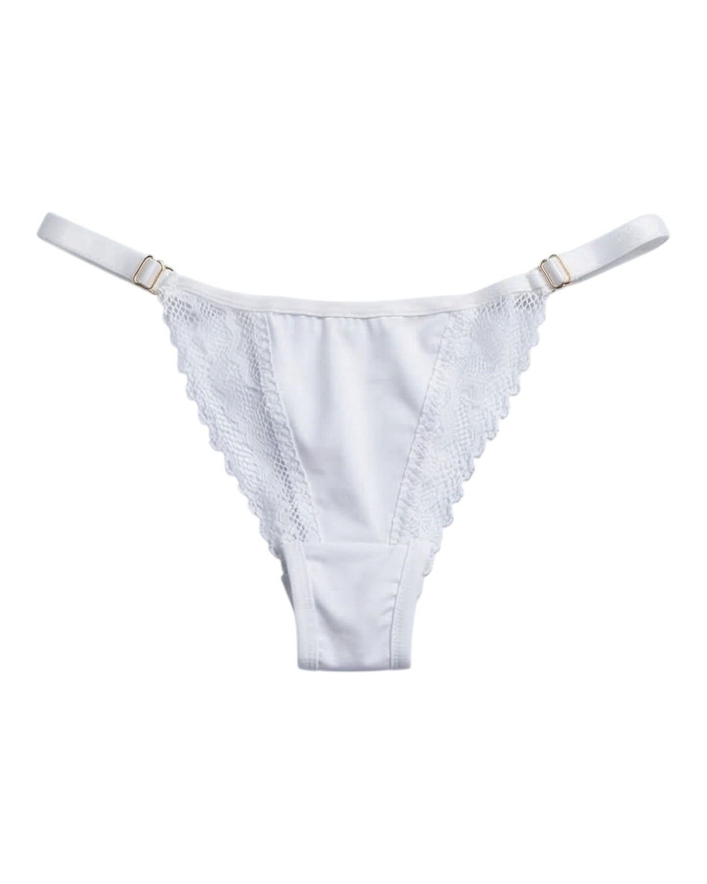 WHITE WIDE REGULAR THONG