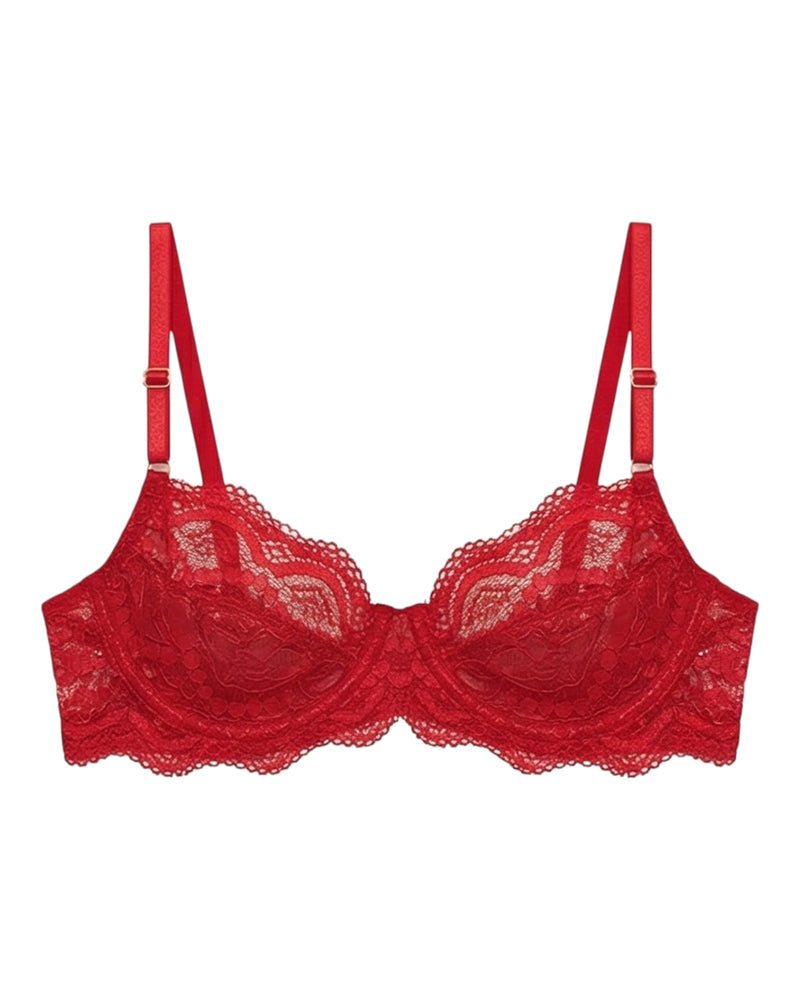 TOP ARO LENCERIA ROJO