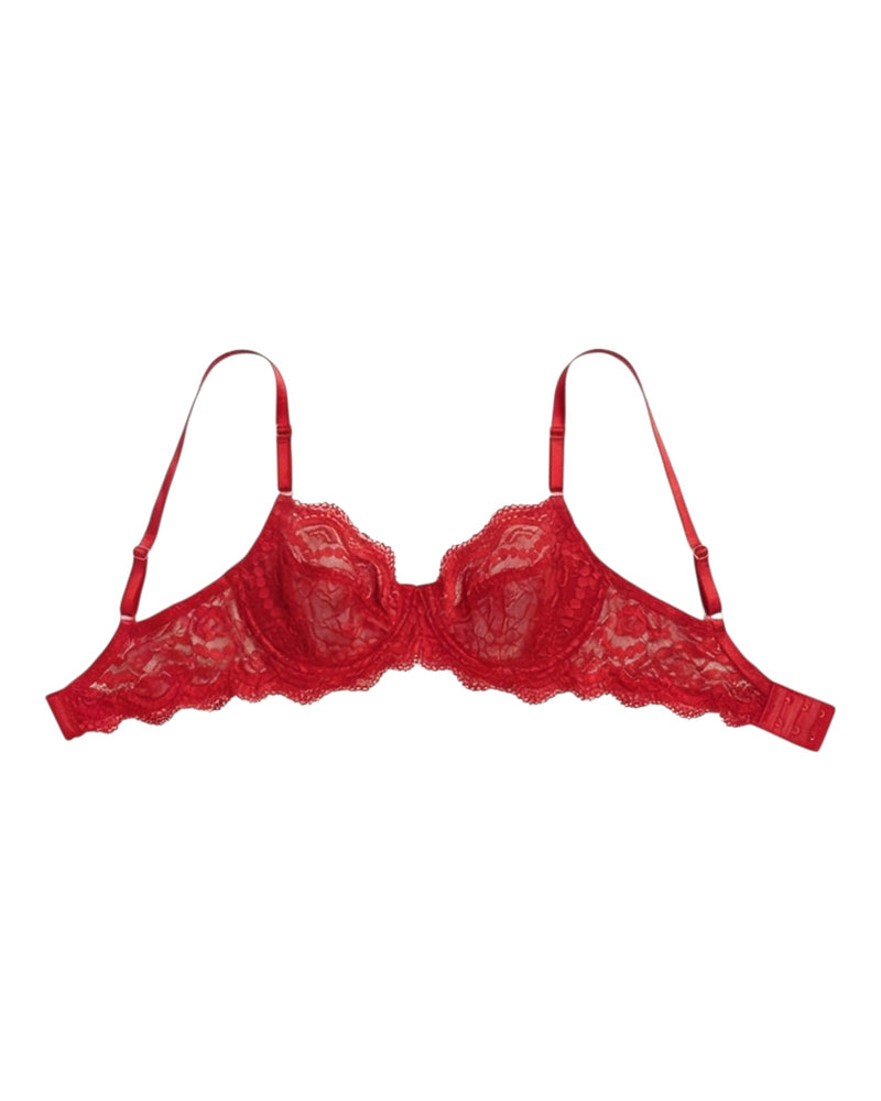 TOP ARO LENCERIA ROJO