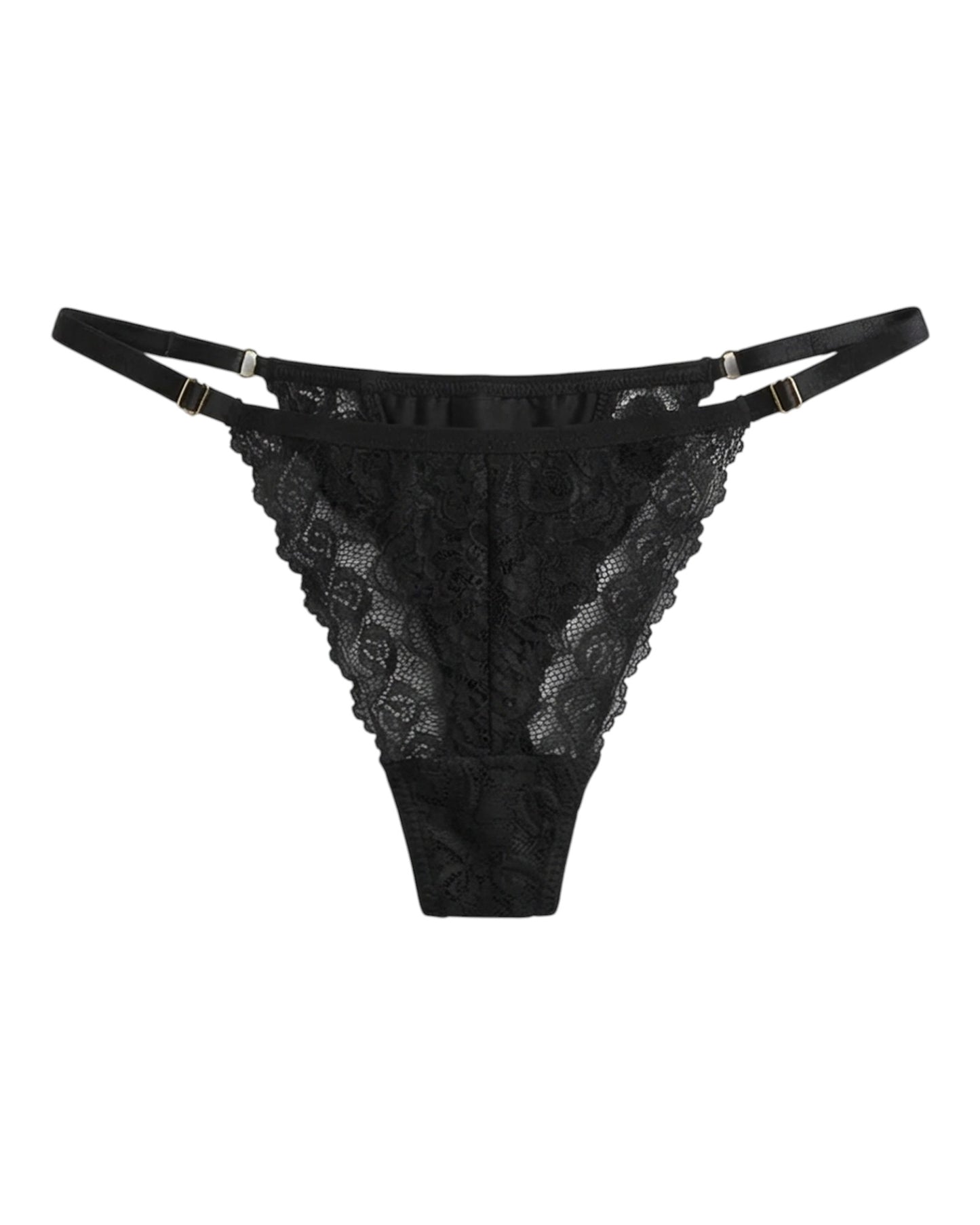 WIDE REGULAR THONG BLACK