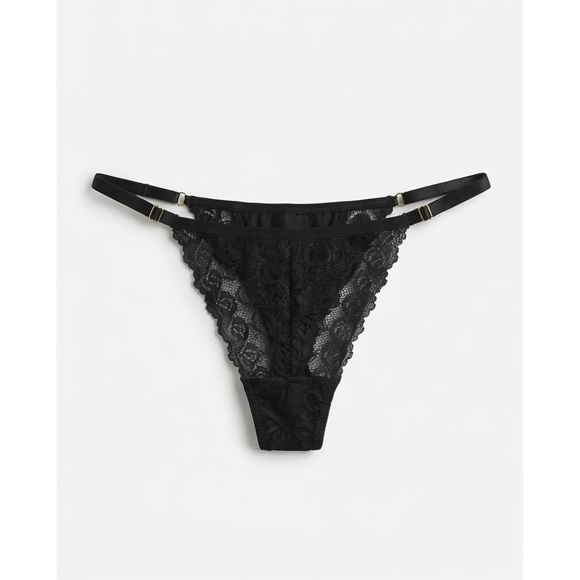 WIDE REGULAR THONG BLACK