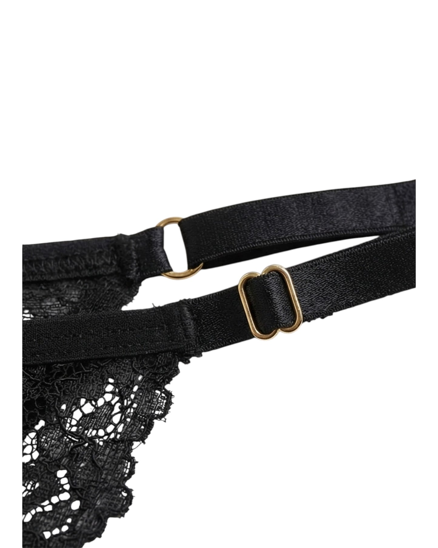 GABRIELA BLACK AND SILVER REGULAR THONG