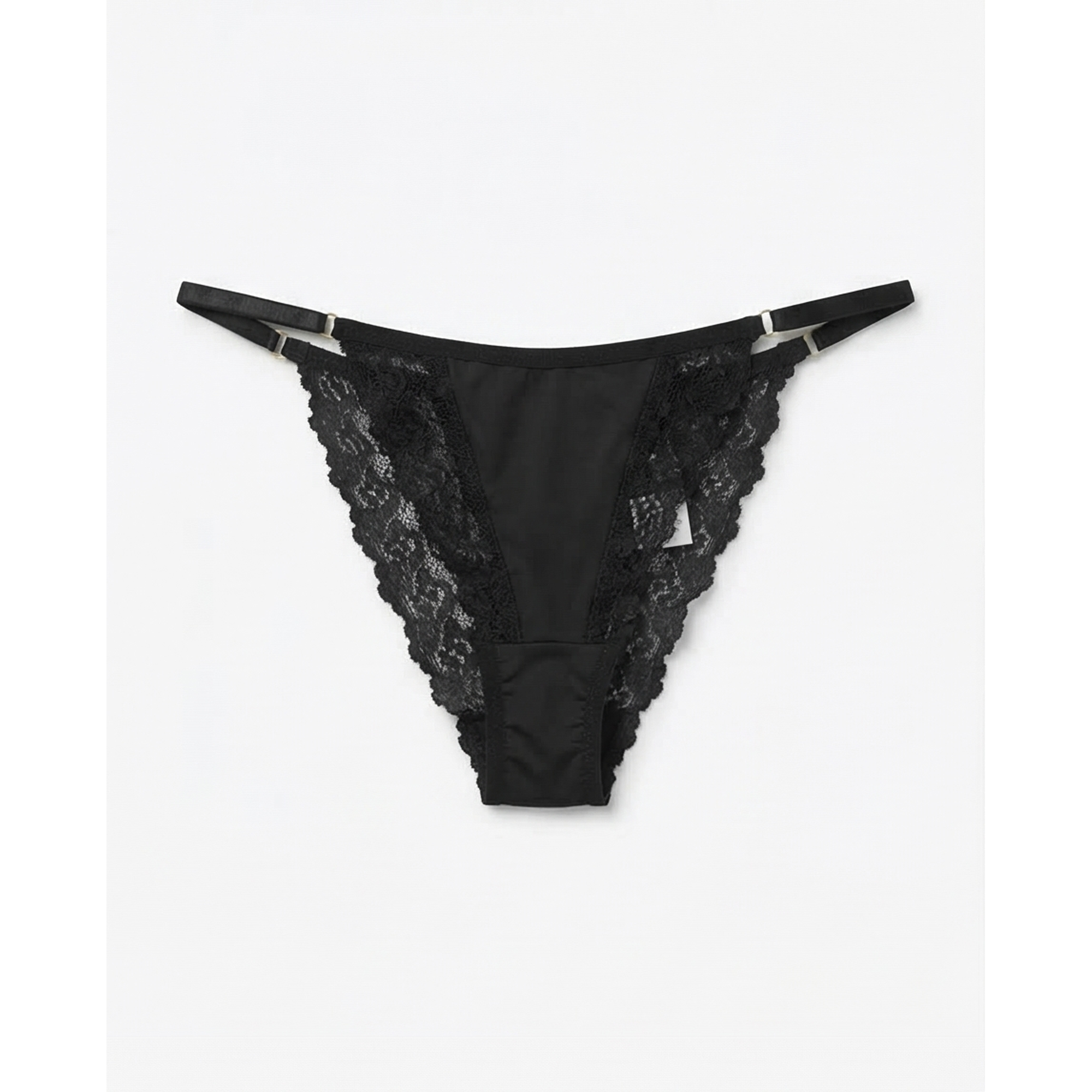 WIDE REGULAR THONG BLACK