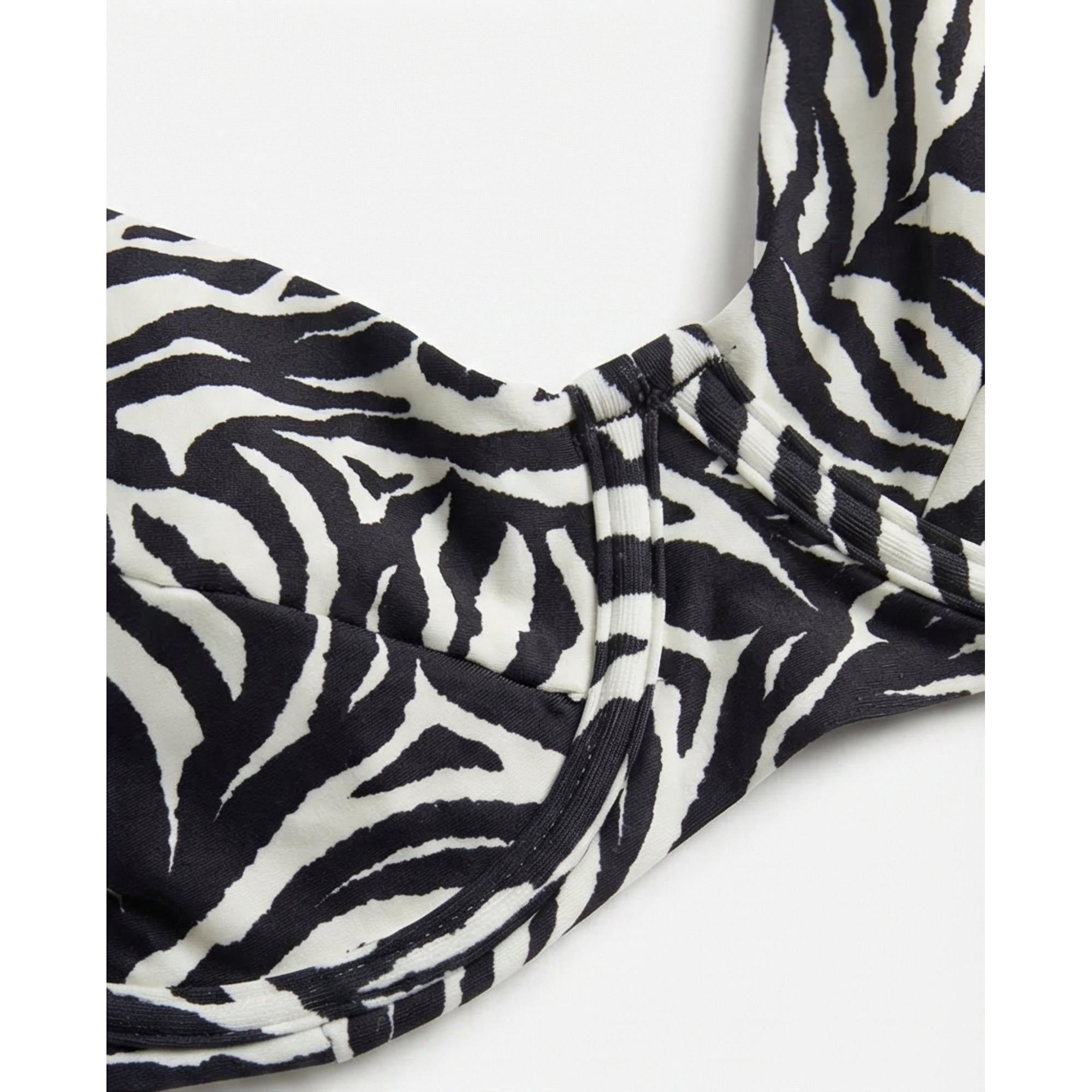 ZEBRA PRINT CROP TOP %