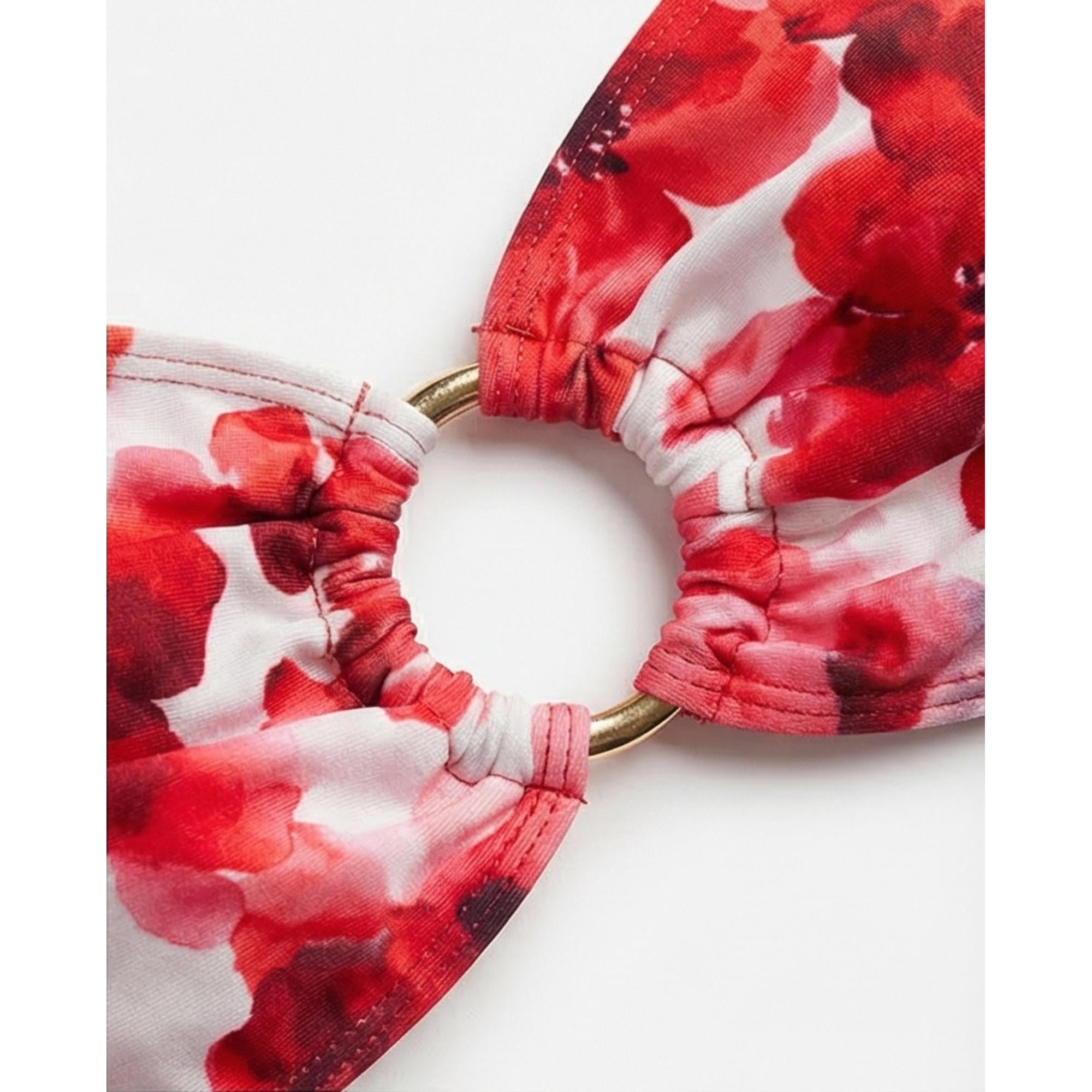 TOP P. HONOR RED FLORAL HOOP %