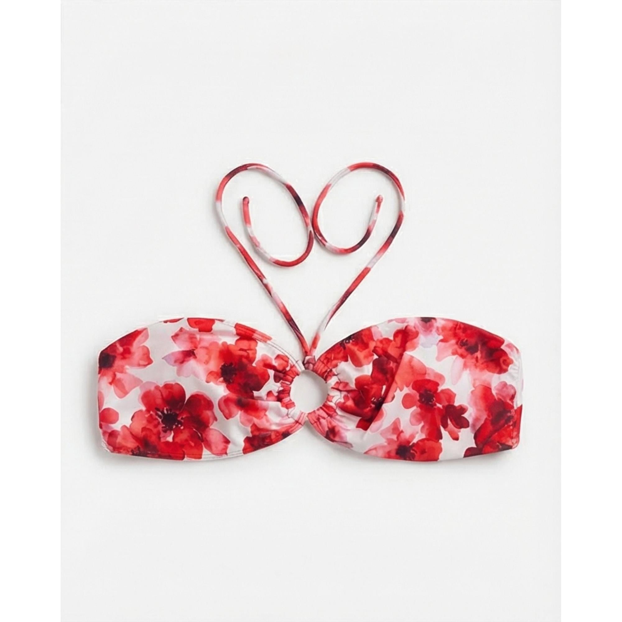 TOP P. HONOR RED FLORAL HOOP %