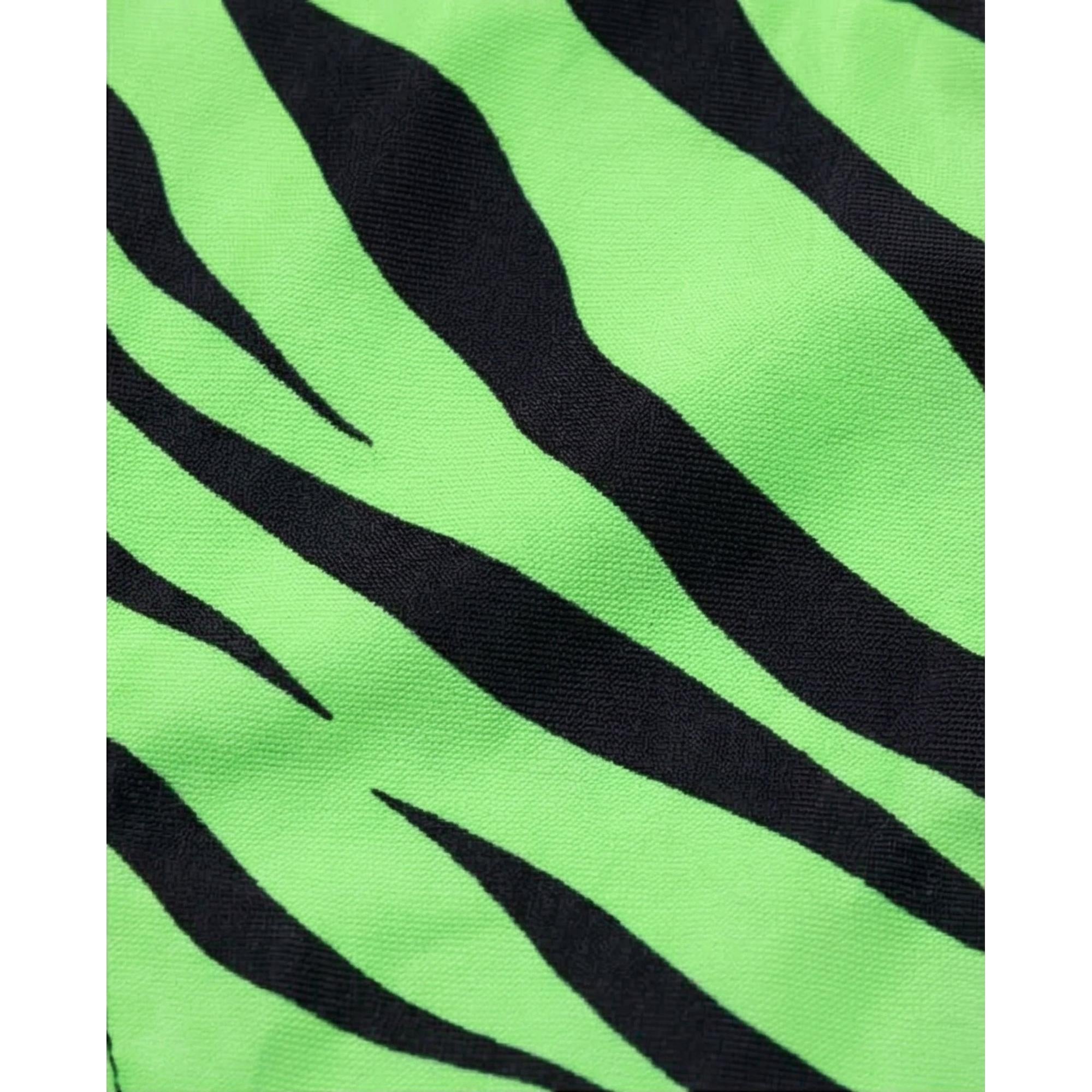 FLUORESCENT GREEN ZEBRA TOP %