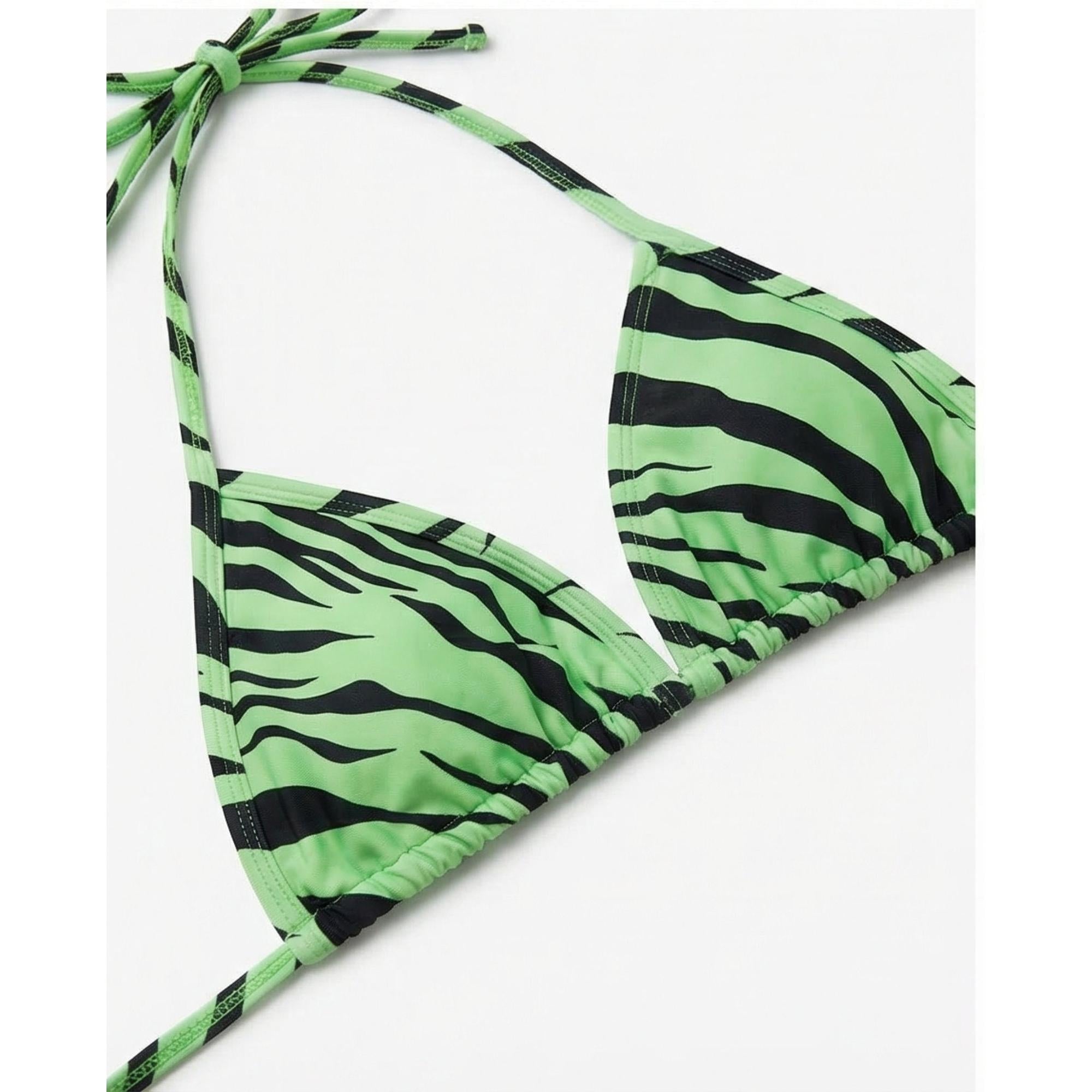 FLUORESCENT GREEN ZEBRA TOP %