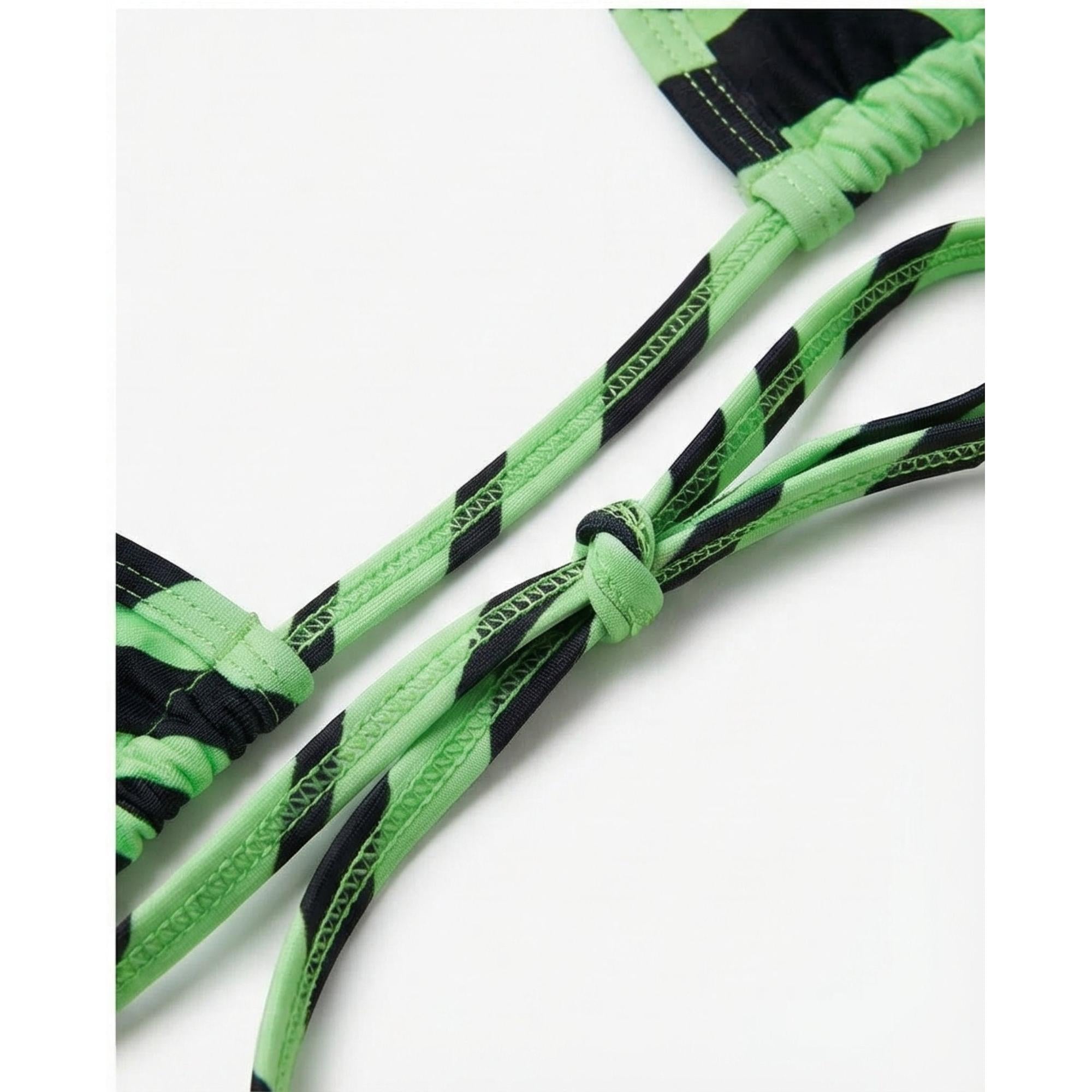 FLUORESCENT GREEN ZEBRA TOP %