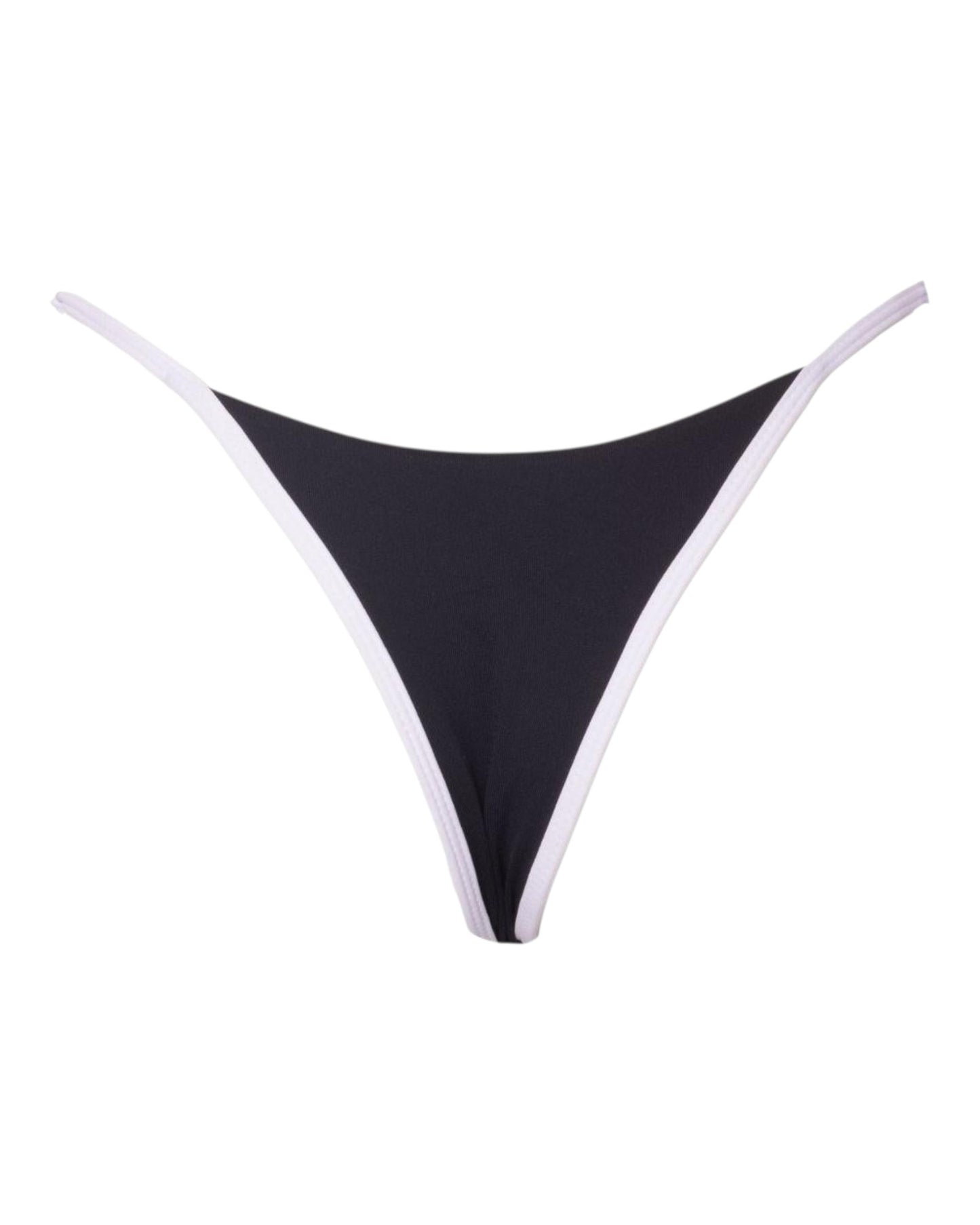 BLACK & WHITE TIE SIDE THONG