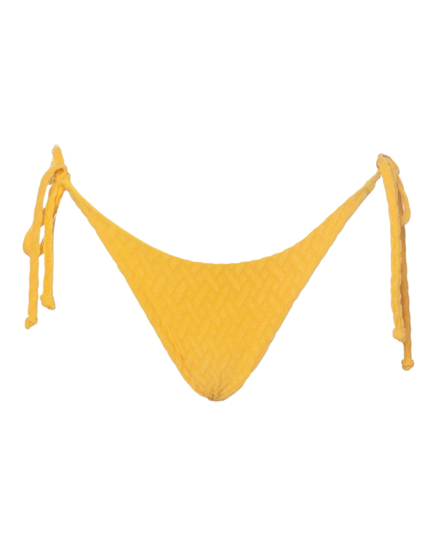YELLOW TOWEL TIE-SIDE BIKINI BOTTOM