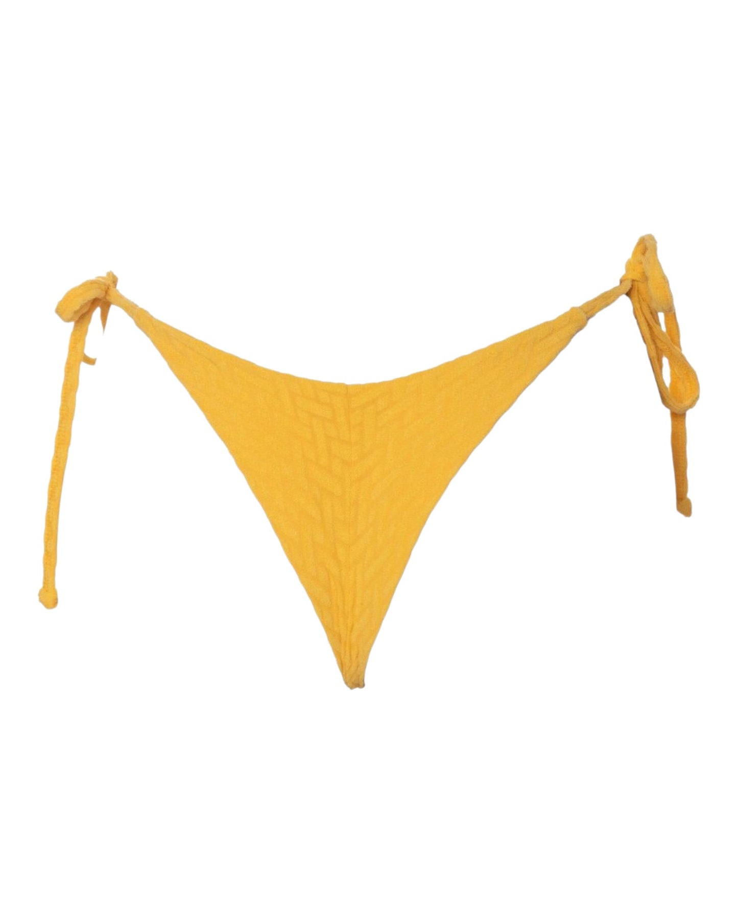 YELLOW TOWEL TIE-SIDE BIKINI BOTTOM