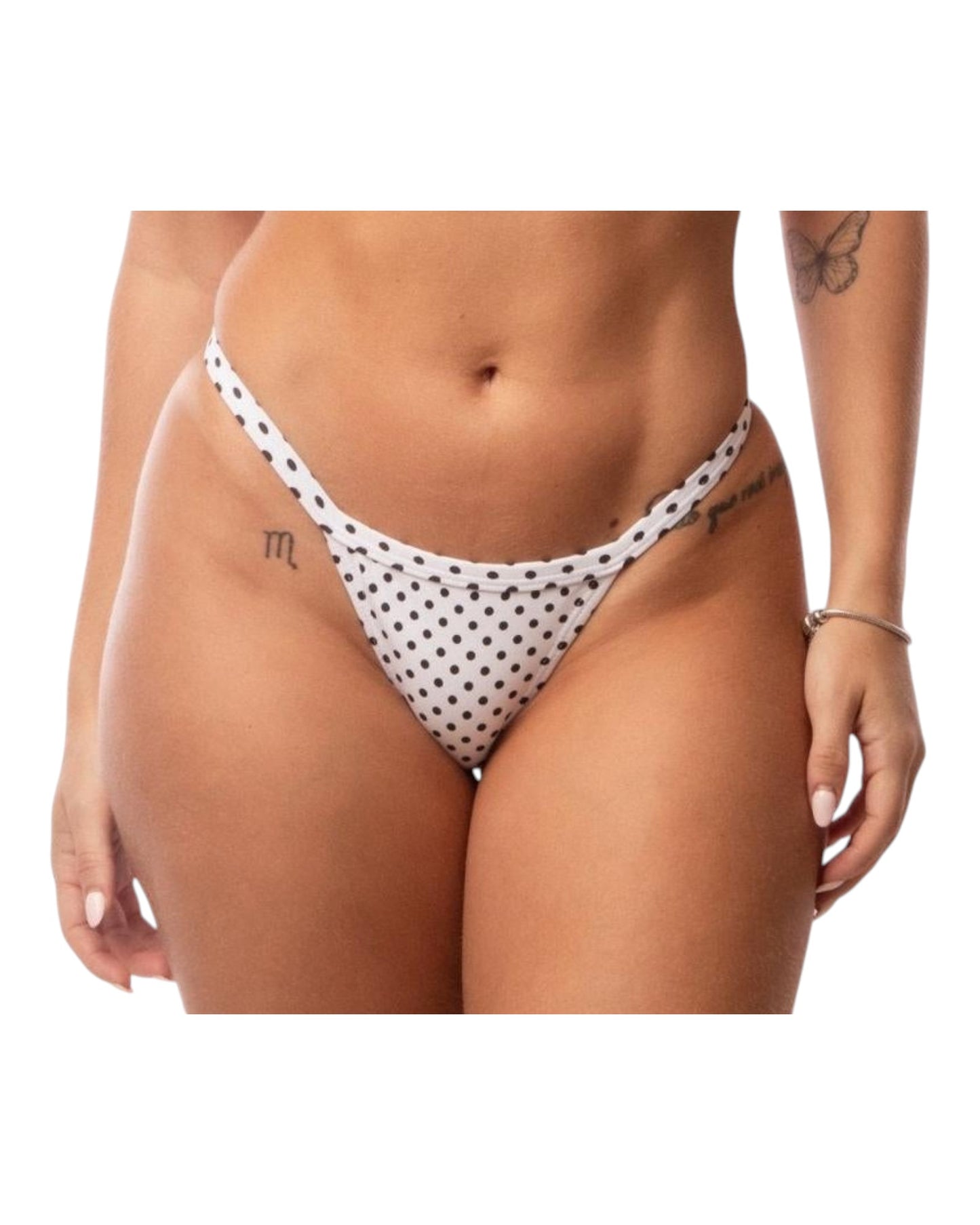 POLKA DOT MINI THONG B&W