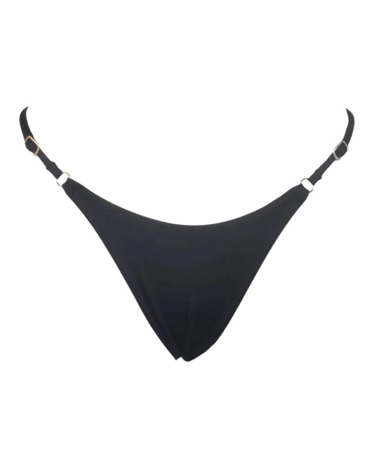 SEAMLESS BLACK MINI THONG