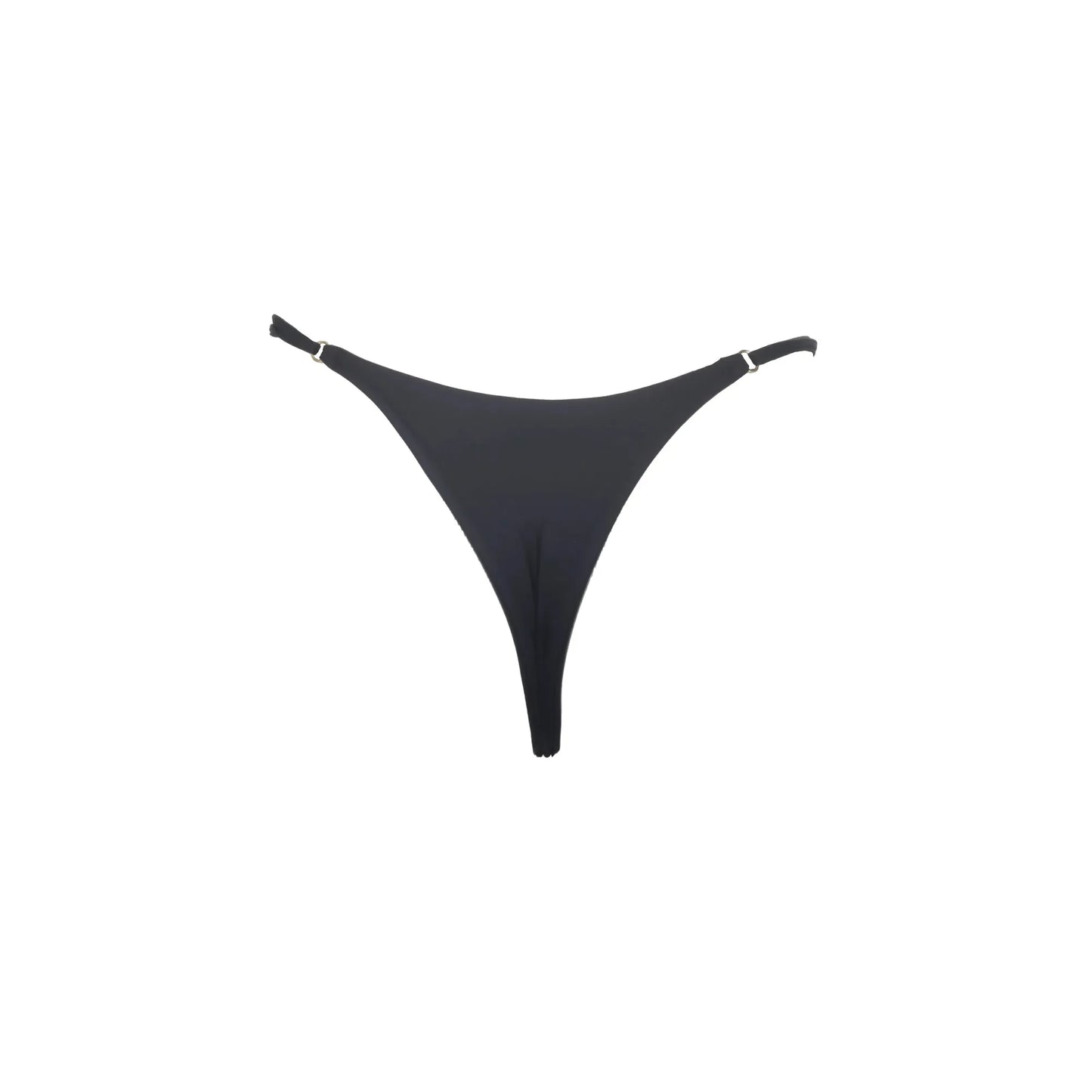 Tanga mini regulable sin costura negra de Princessrio Valencia, ajustable y cómoda para uso diario.