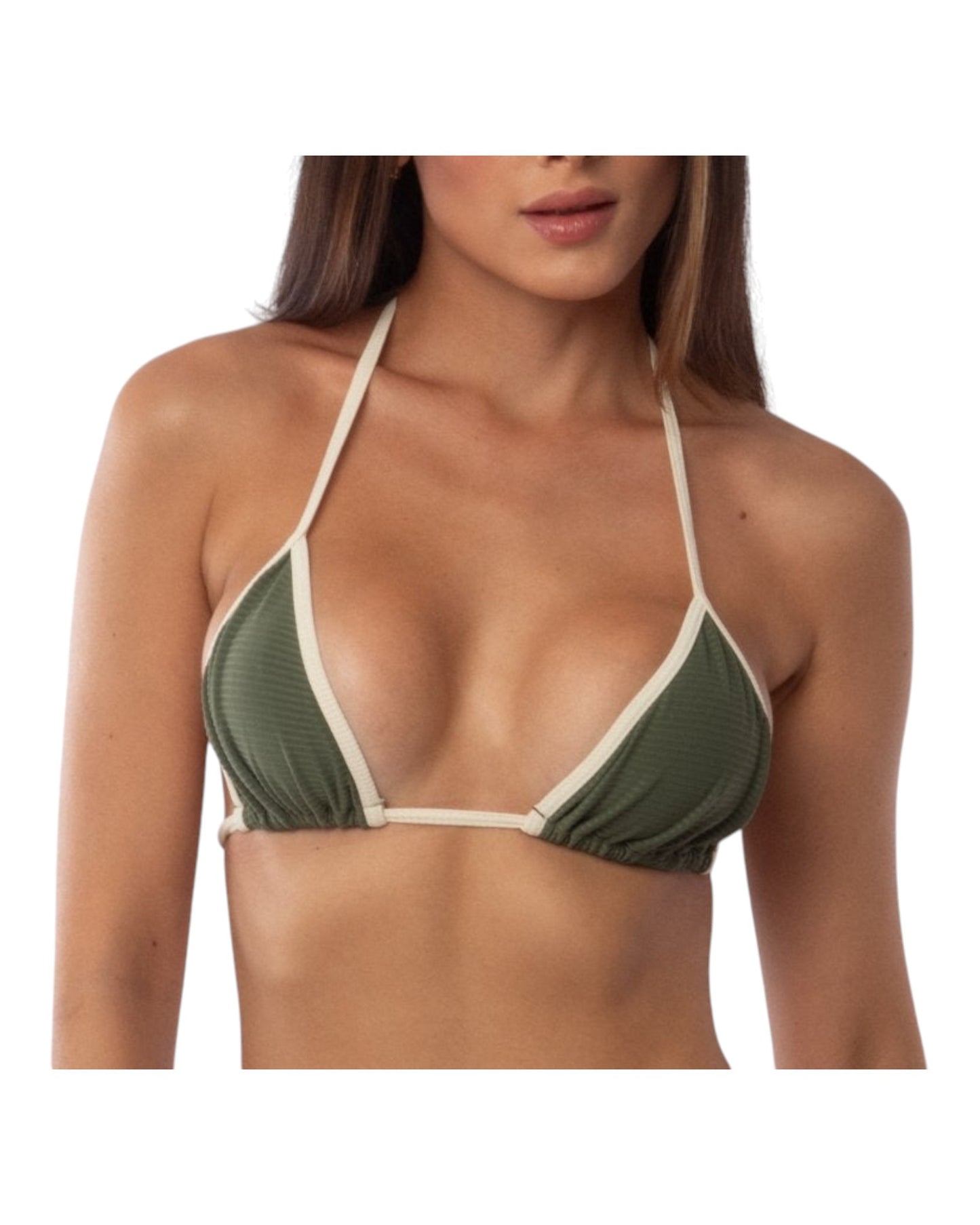 TOP BASICO TEXT. VERDE OFF WHITE