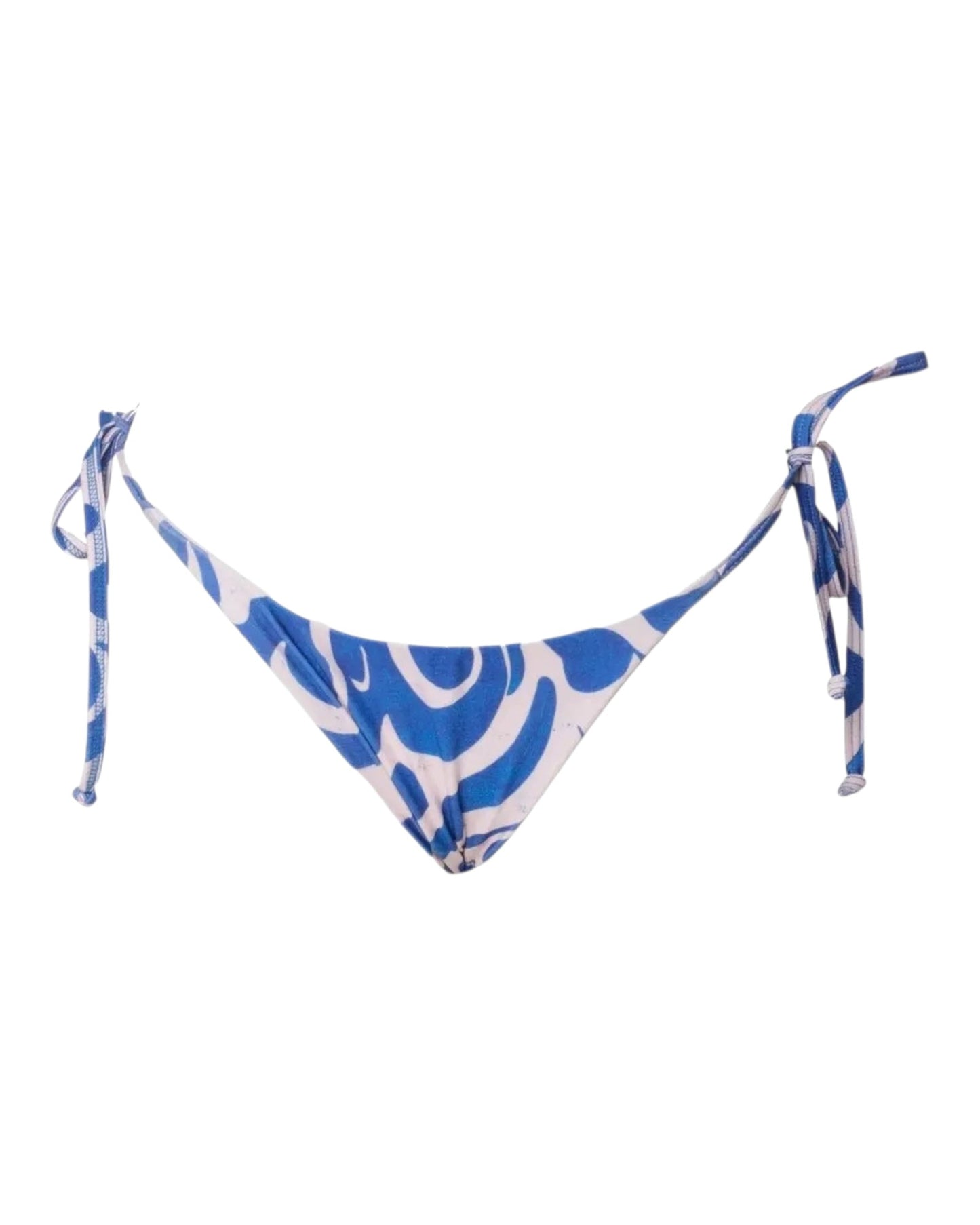 ARABESQUE BLUE TIE-SIDE BIKINI BOTTOM