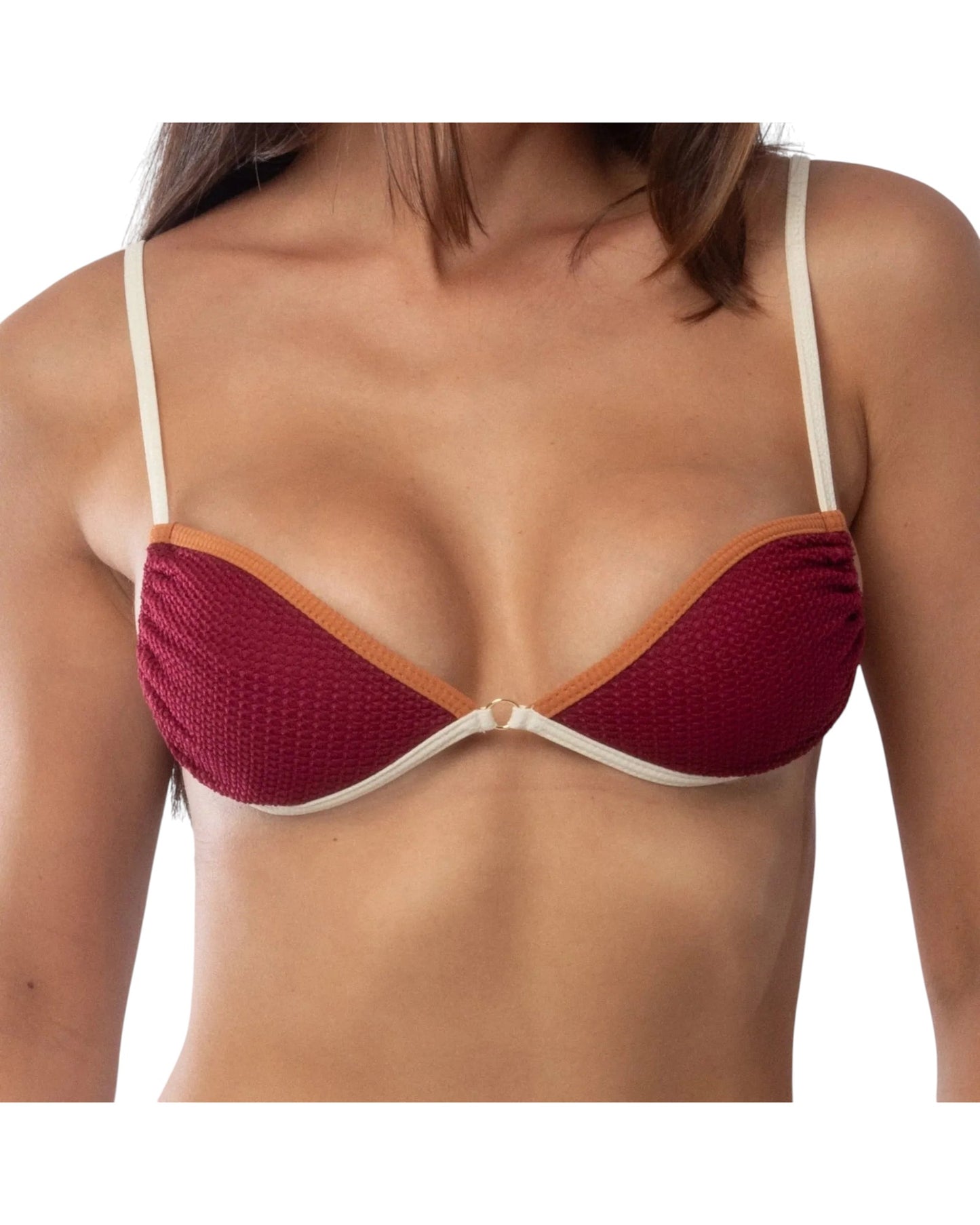 GARTER TOP CARMEL BORDEAUX