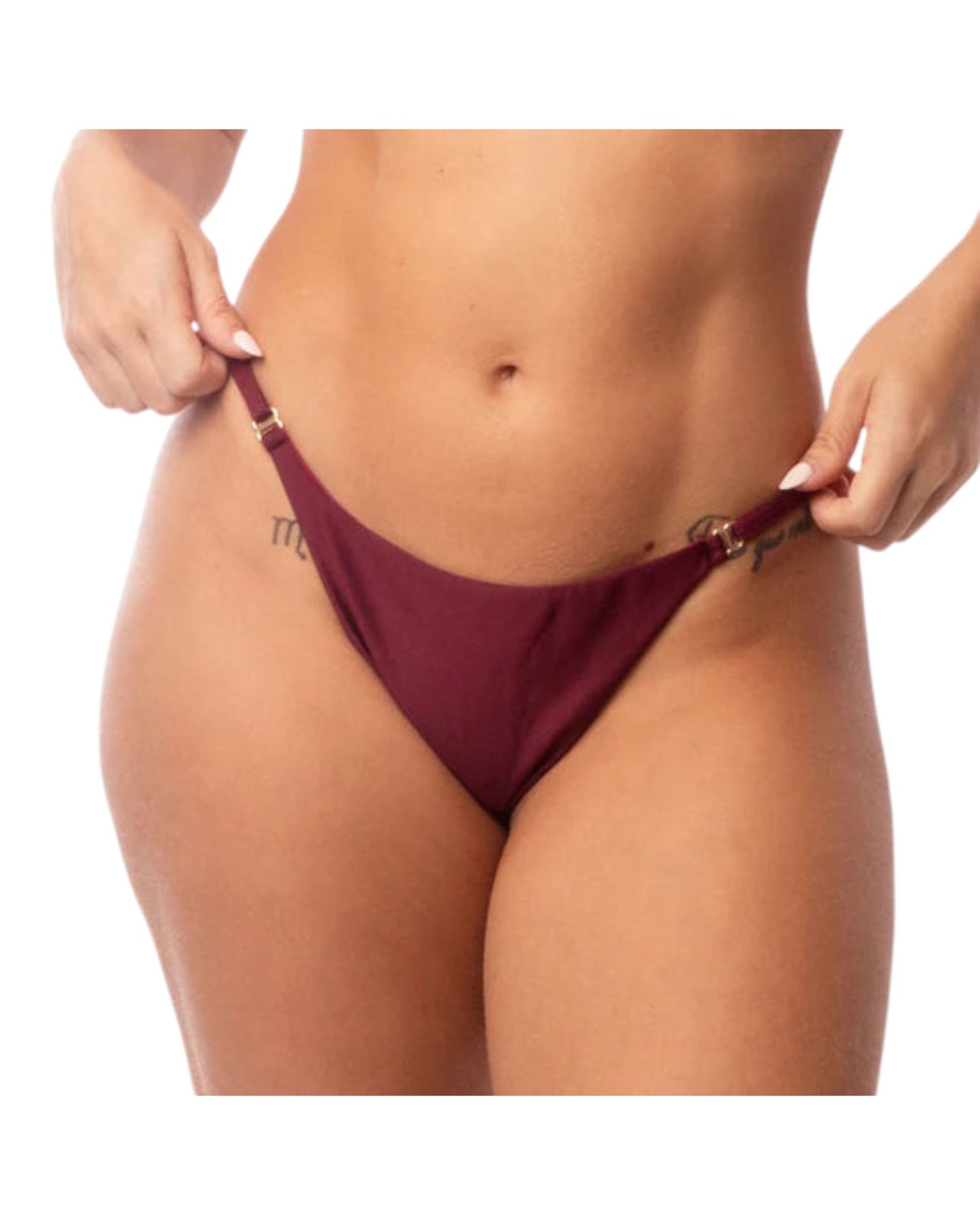BALI BURGUNDY MINI THONG